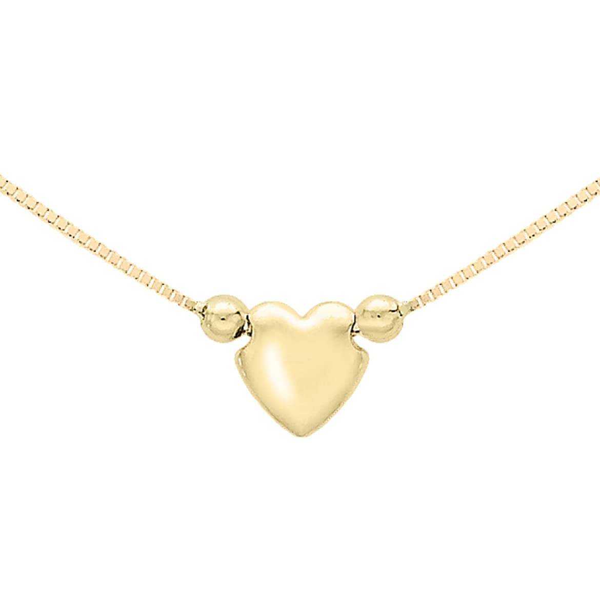 Carissima Gold Women's 9 ct Yellow Gold Three Hearts Chain of Length 46 cm/16 inch