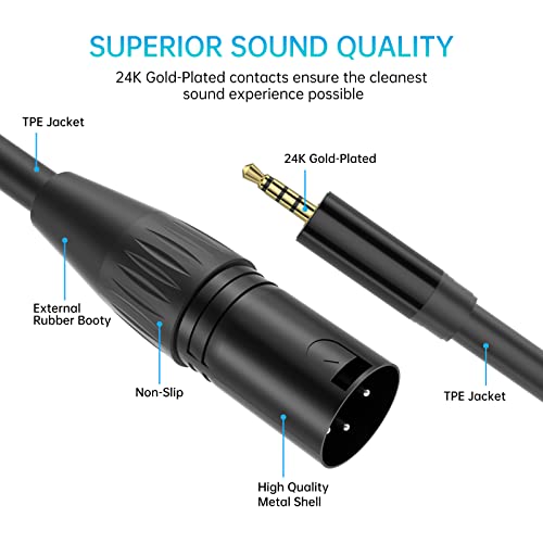 Yinker 5 Feet 1/8 To Xlr Male Cable + 1/8 To Xlr Female Cable #TOP3