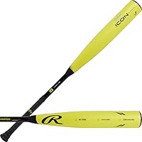 Vista 10 de Rawlings Bate de béisbol ICON BBBCOR -3 Drop 2 Pc. compuesto