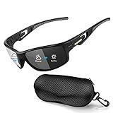 Goiteia Polarisierte Sonnenbrille Radsportbrille Herren Damen mit UV400 Schutz- Sportsonnenbrille zum Radfahren Autofahren Laufen Wandern Angeln Unzerbrechlicher Leichter TR90 Rahmen (Photochrom)