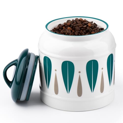 COCOYA 9cup/72oz Ceramic Jar with Airtight Lids (Green)
