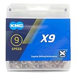 KMC X9 チェーン 9S/9速/9スピード用 114Links (シルバー/グレイ) [並行輸入品]