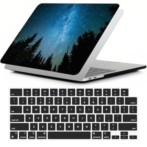 Carcasa rígida MacBook Pro 14 pulgadas A2442 A2779 A2992 azul noche con protector