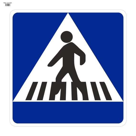 Señal Vial de Bolsa Situación de Un Paso de Peatones 700 x 700 mm