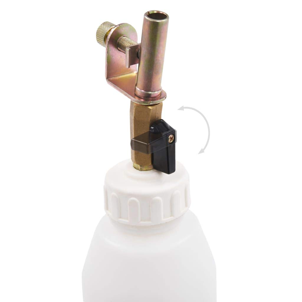 Pneumatische Bremsen-Entlüftungspumpe mit 2 L Nachfüllflasche, Kunststoff und Metall, Universal für PKW, Auto, Motorrad, ATV, Werkstatt, Scheibenbremse, Bremsflüssigkeit, Reparatur