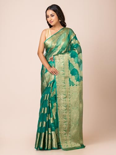 KK KAVVYA CRSK green light weight silk saree in organza silk – image 3