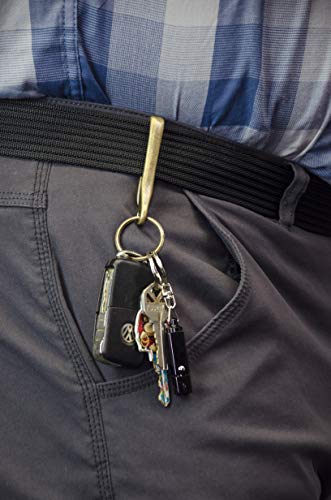 Image of Lucky Line Key Holder Utilicarry Fish Hook Key Carrier, Antique Brass, 1 Perf Pack (U14201)