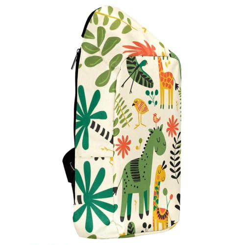 Mochila bandolera de jirafa multicolor unisex para el día a día 4