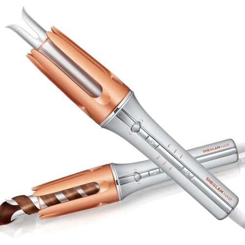 SHEGLAM 1-Inch Automatic Curling Iron - 3 Temps, 2-Way