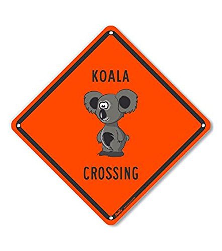 Panneau en plastique Koala Crossing 25,4 x 25,4 cm PKAC-0370-NP rigide