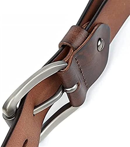 Cowhide Genuine Leather Belts for Men Male Pin Buckle Jeans Waist Belt Mens Black Brown Waistband3