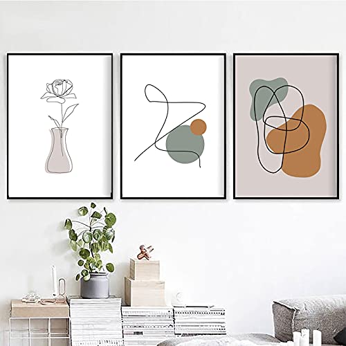 Décoration de la maison : habillez un grand mur vide avec le triptyque de toile fleur moderne