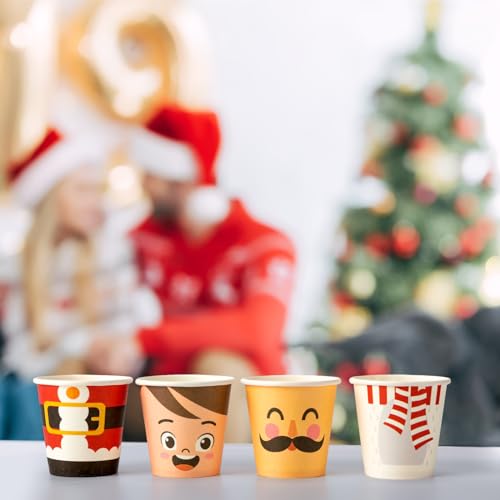 Umigy MEQ-UMIGY-965 900 Pcs Christmas Paper Cups 3Oz Disposable Christmas Cups Drinking Christmas Coffee Cups Holiday Cups Disposable Xmas Party Drinkware Supplies thumb #3