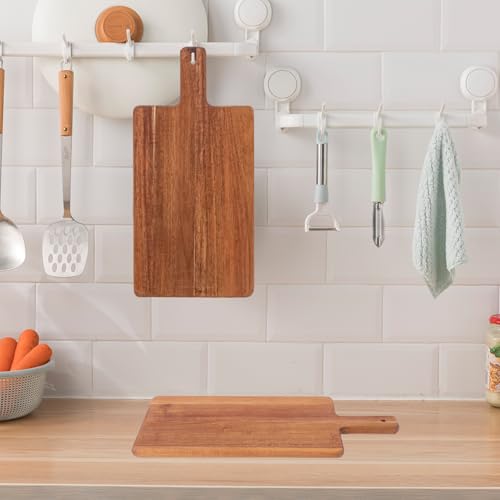 Pack de 3 tablas de cortar de madera con mango 29.21x17.78x1.52 cm miniatura 5