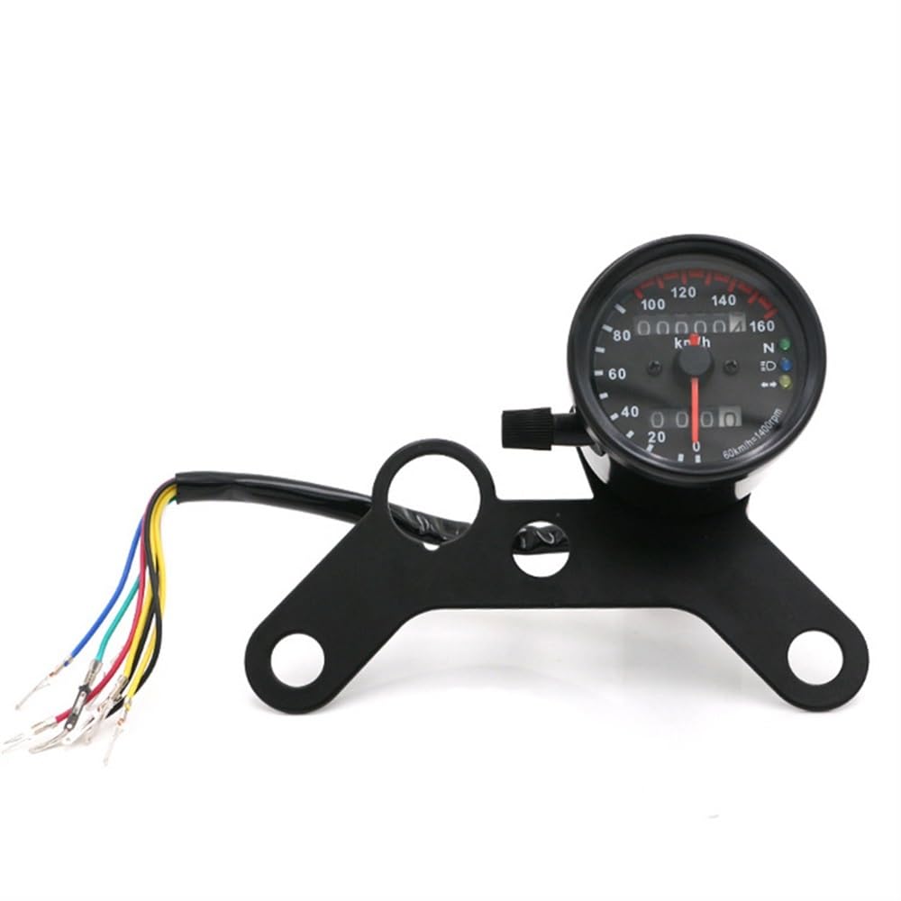 Tachimetro Digitale Black Metal Shell Moto Vintage Modifica Universale Doppio Contachilometri Tachimetro Tabella Codici Per CG125 GN CBT125