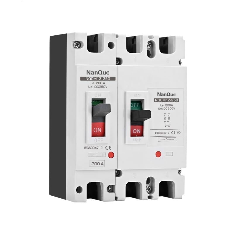 Magnetotermico 16a Disyuntor MCCB DC 250V 500V 750V 1000V Protector de cortocircuito Interruptor de batería 150A 200A 300A 400A Protección DC en miniatura Panel de seguridad Distribución Fuga Corrient