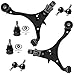 Detroit Axle - New Complete 6pc Front Suspension Kit for 2002-2006 Honda CR-V- 10-Year Warranty- Both (2) Front Lower Control Arms, Both (2) Front Lower Ball Joints, Both (2) Front Sway Bar Links