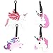Cute Unicorn Luggage Tags for Kids Women Girls Travel Baggage Tag Card Suitcase ID Label, Big Size, Set of 4