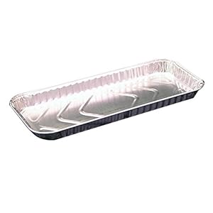 Pactiv Danish Ribbed Sidewall Cake Pan Silver, 24.5 oz, 12.375″ Length Top Inside x 5.375″ Width Top Inside | 500/Pack