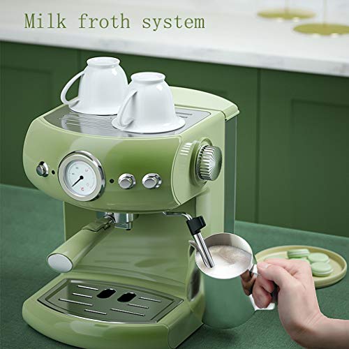 Máquinas de café expreso Retro Máquina de café semiautomática para el hogar Pequeño café espresso Cafetera de café de… - Imagen 4
