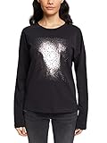 überschnittene Schultern edc by ESPRIT Longsleeve mit Metallic-Print
