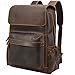 Produktbild TIDING Herren Jahrgang Echtes Leder Rucksack Handgefertigte Für 15,6-Zoll-Laptop Weekender Tote Daypacks mit großer Kapazität Rucksäcke mit Mehreren Taschen Reisesporttasche Hellbraun