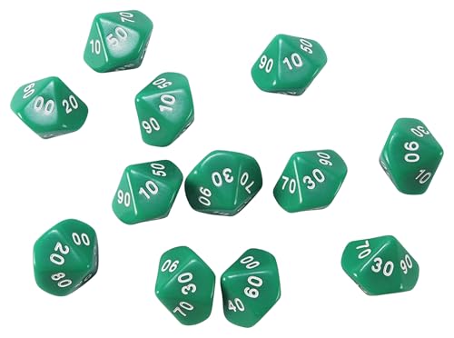 Learning Advantage 10-Sided Place Value Dice, Tens, Set of 12