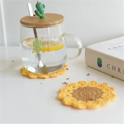 Dessous de verre circulaire tissé main pour éviter les taches de café - 5