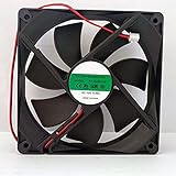 PY-1225H12S DC BRUSHLESS Fan DC12V 0.35A 120mm L×120mm W×25mm H 2-Wire Cooling Fan