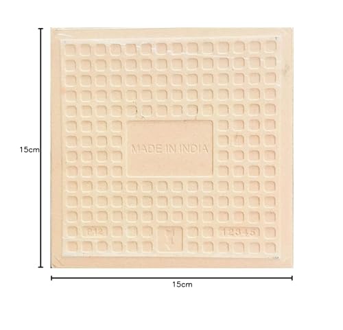 Image of Ceramic Devi Saraswati Tiles for Home Entrance, Temple, Office - 6 x 6 Inch