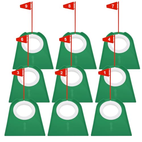 Lunarthos Golf Putting Practice Cup with Flag, Portable Indoor Outdoor Training Aids for Yard Garage Office