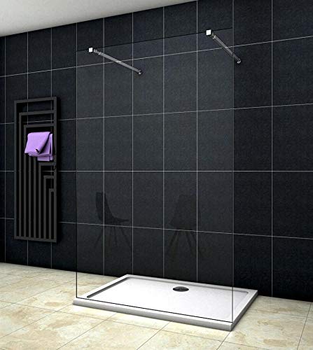 Mamparas de Ducha Pantalla Panel Fijo 8mm Antical - Dos Barras 73-120cm - 97x200 cm