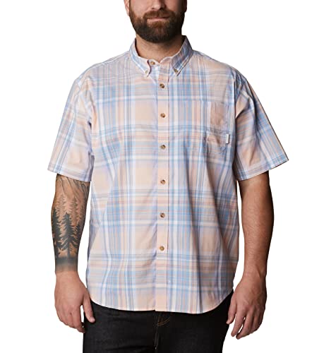 Columbia Men's Rapid Rivers Ii Short Sleeve Shirt, Purple Tint Multi Plaid, Large #TOP6