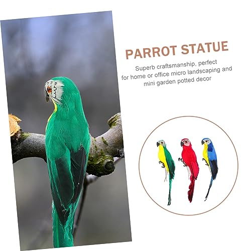 Perroquets artificiels en mousse verte bleue rouge oiseau déco