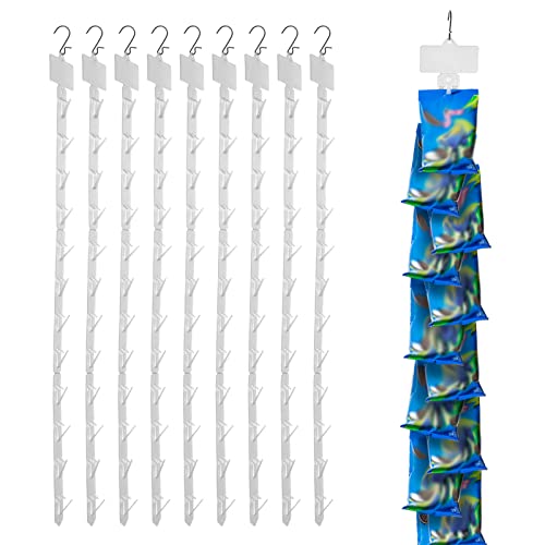iziusy 10 Pieces Station Hanging Merchandise Strips with Hooks, Display Merchandise Strips for Retail Display with Label Header by iziusy - Used condition - US$8.99