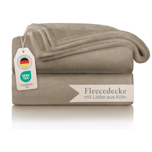 Blumtal Kuscheldecke flauschig - Oeko-TEX zertifizierte Fleecedecke 130x150...