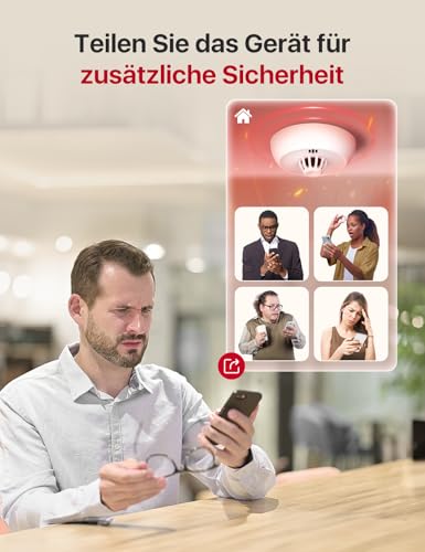 X-Sense funkvernetzter Hitzemelder mit versiegelter 10-Jahres-Batterie und einfacher Installation, Wärmemelder kompatibel mit Basisstation, XH02-M, 2-Pack