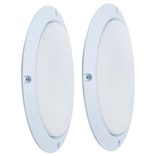 Cubierta de altavoces para evitar golpes accidentales rejilla de acero blanca pack de dos unidades