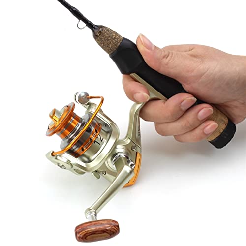 Vishengel 58 CM Winter Ijs Hengels 2 Tips Draaiende Rod en Reel Set Carbon Fiber Ice Pole Ultra-Light Carp Vissen Winter Vissen Draagbare reishengel - Image 3