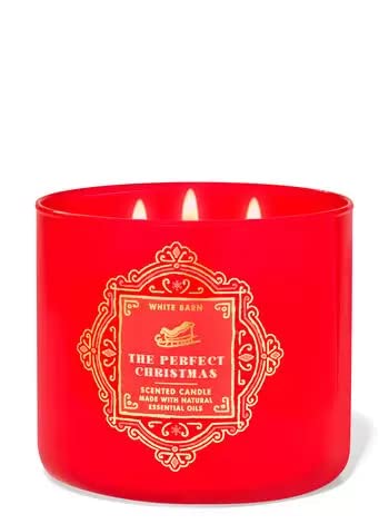 Bath & Body Works 3-Wick Candle 14.5oz The Perfect Christmas (Label Artwork Varies)
