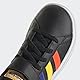 adidas Grand Elastic Lace and Top Strap Shoes Tennisschuhe, Core Black/Lucid Blue/Court Green, 36 2/3 EU