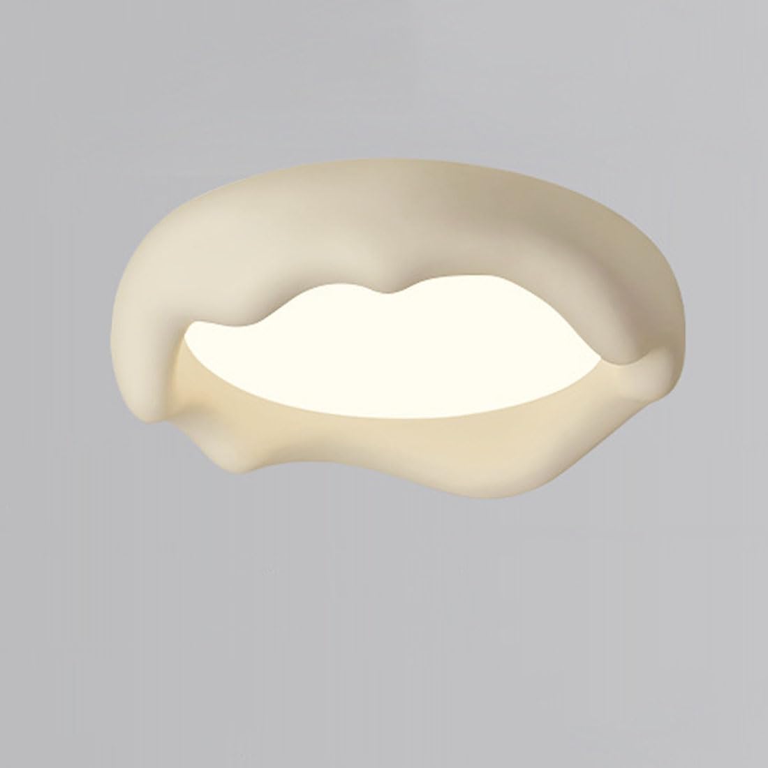 Plafonnier LED spectre complet crème 45cm effet iceberg protégeant les yeux