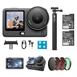 DJI Osmo Action 6 Combo Capture More, fotocamera sportiva con sensore quadrato da 1/1,1″, apertura variabile (Custodia+Pellicola protettiva+ Luce di riempimento)