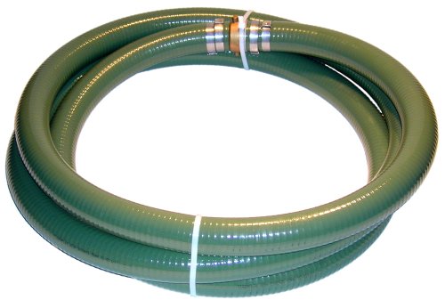 JGB Enterprises Tigerflex Series J PVC Suction Hose Assembly, Green, 3