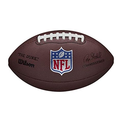 Balón De Fútbol Americano Wilson NFL DUKE REPLICA Cuero Compuesto Tamaño Oficial Marrón Cover