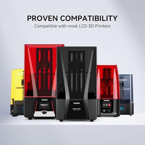 Image of ELEGOO Upgraded Standard 3D Printer Resin 2.0, High Precision, Low Odor, Higher Toughness, 405nm UV Curing Photopolymer Resin for Mars Saturn MSLA DLP LCD 3D Printing (Black 1000g)