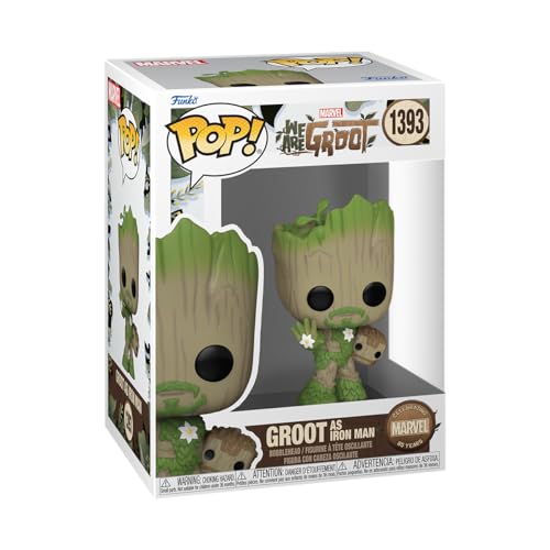 Funko Pop! Marvel: Wag - Iron Man - We Are Groot - Figura de Vinilo Coleccionable - Idea de Regalo- Mercancia Oficial - Juguetes para Niños y Adultos - TV Fans - Muñeco para Coleccionistas