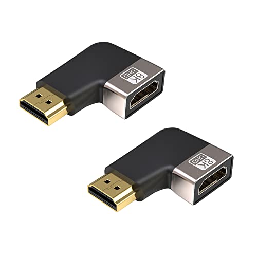 VMOJO 8K HDMI 2.1 Extender Adapter, Durable 90 Degree Left Angle Male to Female Coupler, 48Gbps, Supports 8K@60Hz
