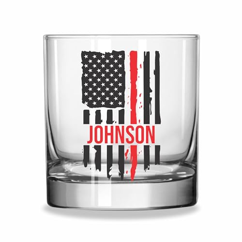 Thin Red Line Whiskey Glass