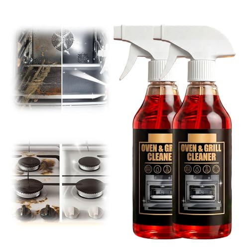 Oven Cleaner, 2026 New Heavy Duty Oven Cleaner, Powerful Kitchen Grease Remover, Easy Deep Clean for Racks, Grills, BBQ, Air Fryers (2Pcs)